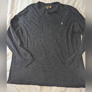 Polo Ralph Lauren Dark Blue Men's XXL Long Sleeve Henley Style Crewneck T-shirt
